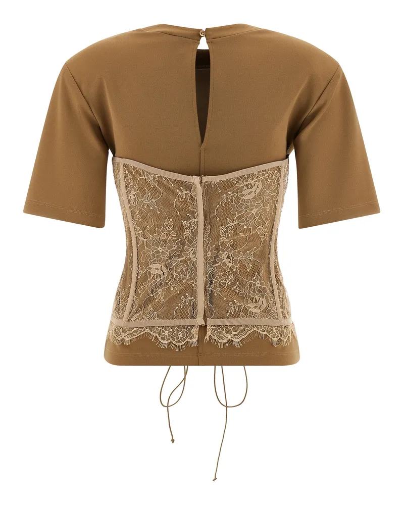 Giuseppe di Morabito Women's Brown Viscose T-Shirt Brown