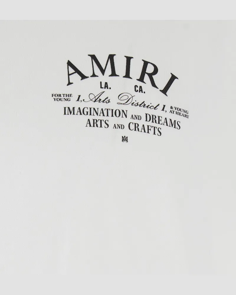 Amiri Logo-Printed Cotton T-Shirt — White White