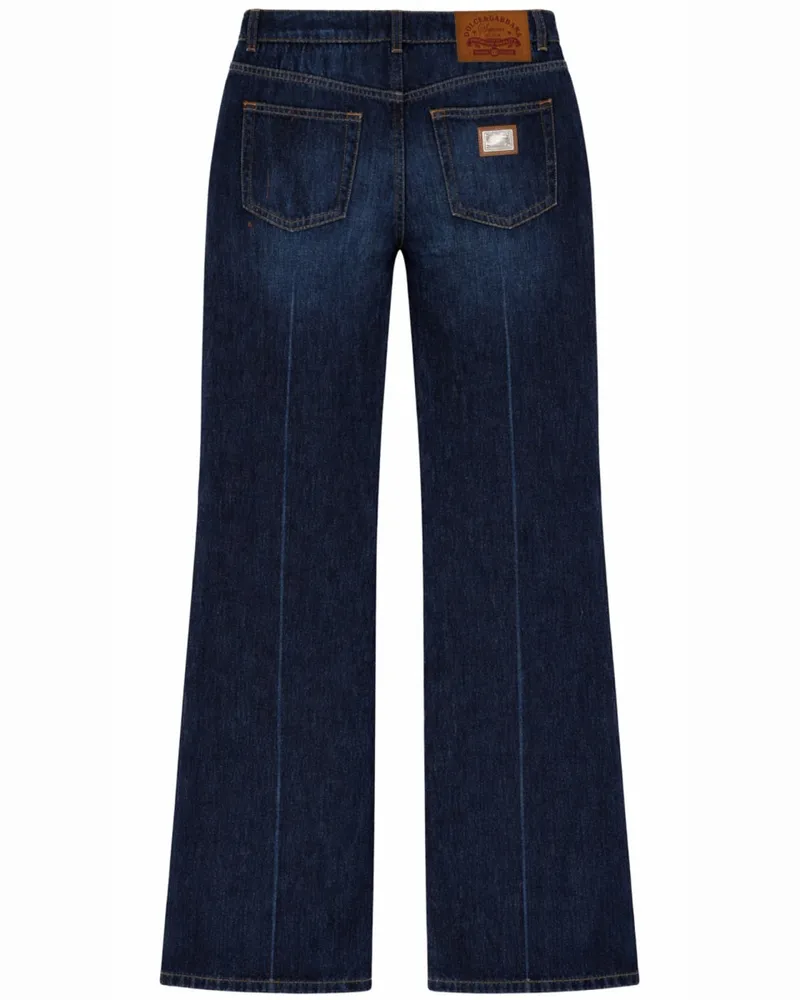 Dolce & Gabbana Low-Rise Cotton Jeans — Blue Blue