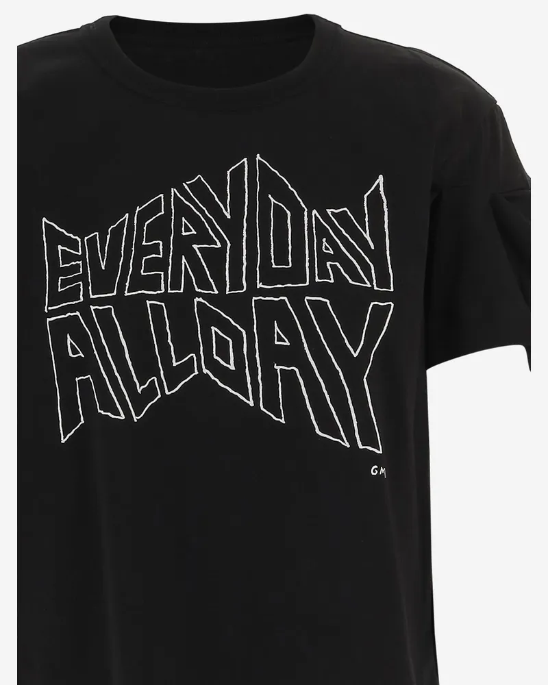 Sacai Women's T-Shirt Double-Sleeve Cotton, Black T-Shirts & Jerseys Black