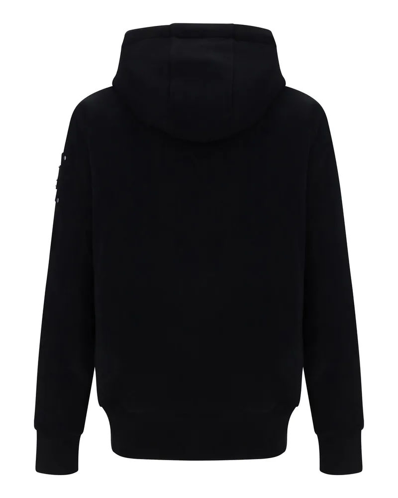 Moose Knuckles Men's Bunny Hooded Sweatshirt Black Polyester; Cotton Jacket Black