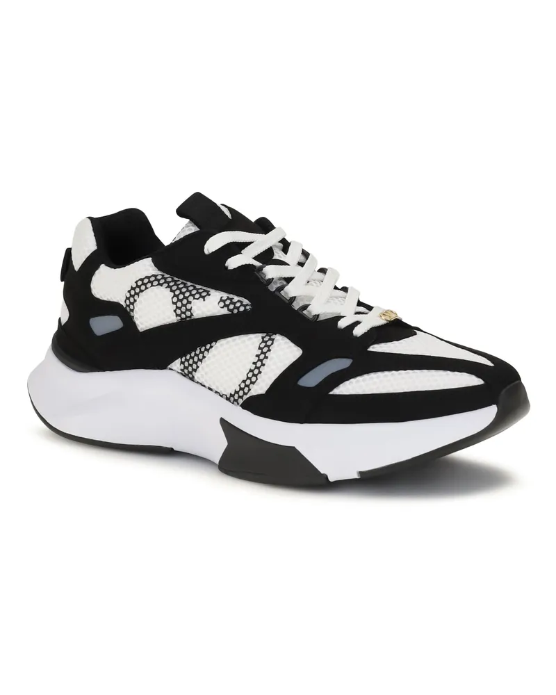 Valentino Garavani Men's Demivee Mesh And Suede Sneakers Bianco-Nero-Grigio C-Nero-Bia-Ne-Ne Upper: Fabric; Sole: Rubber Bianco/nero/grigio C/nero/bia-ne-ne Multicolor