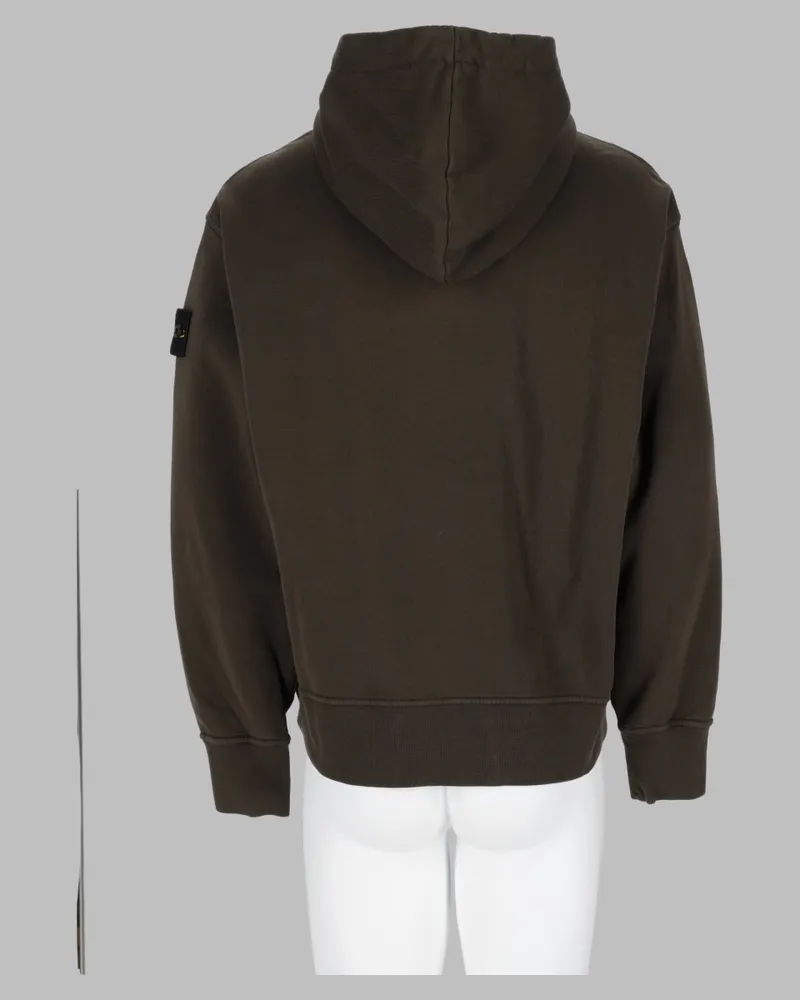 Stone Island Logo Patch Cotton Sweatshirt — Gray Gray