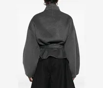 Shawl Collar Wool Coat — grey