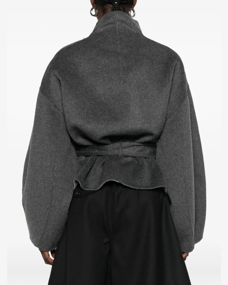 032c Shawl Collar Wool Coat — grey Grey