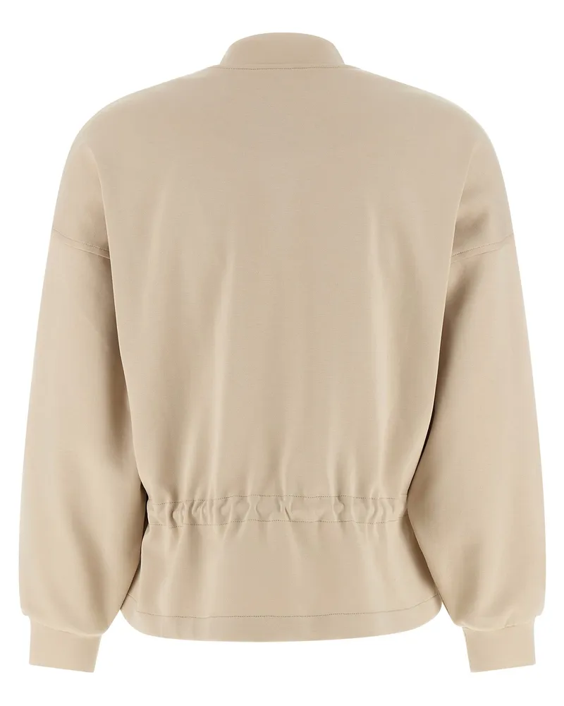 MOORER Women's Beige Cotton Sweatshirt Clothing Beige