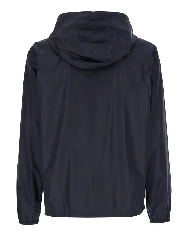 Valentino Garavani Men's Blue Jacket With Vlogo Detail Polyamide Coat Navy