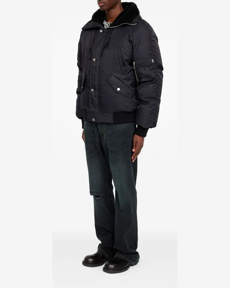 Maison Margiela Nylon Puffer Down Jacket — Black Black