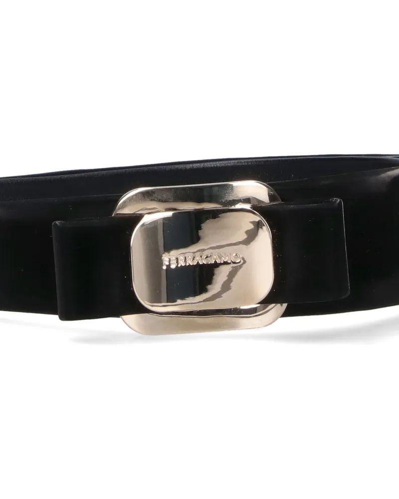 Ferragamo Women's Accessories Black Lamb Leather Black