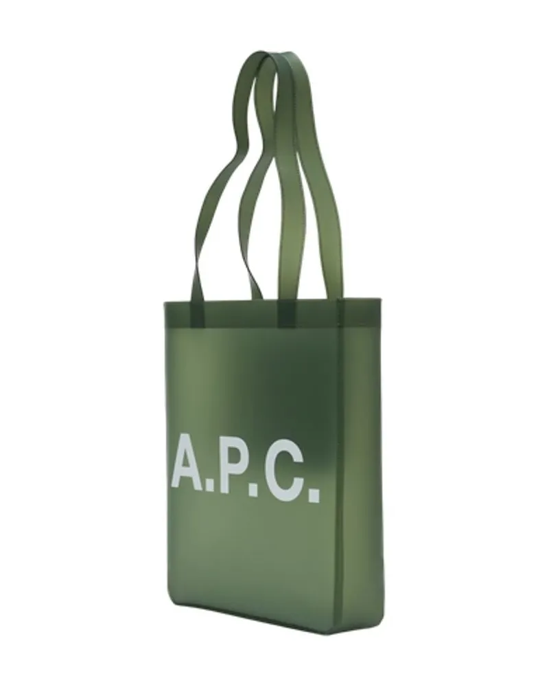 A.P.C. Women's Lou Shopper Bag -  Synthetic Khaki Totes-Shopping-Bags Green