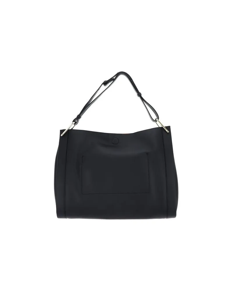 Coccinelle Women's Shoulder Bag Black-Brown Cow Leather - Shoulder-Bags Black/brown Black