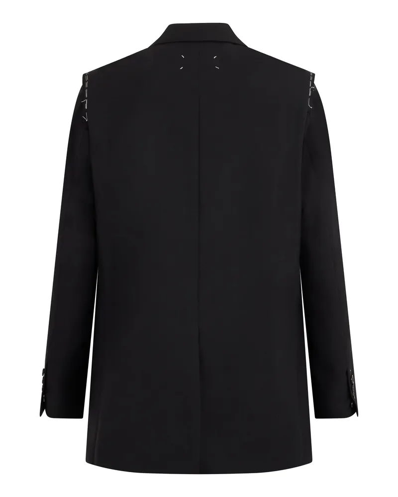 Maison Margiela Mens Black Blazer Virgin Wool Suit & Dinner Jackets Black