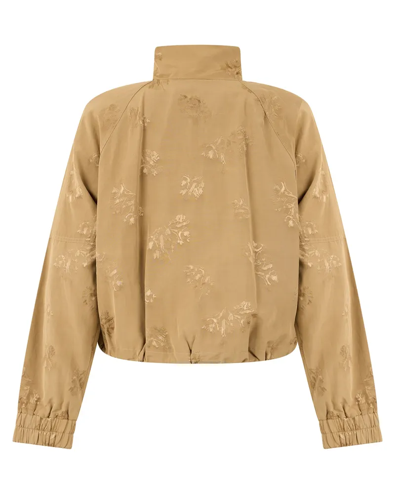 Veronica Beard Floral Jacquard Jacket — Beige 