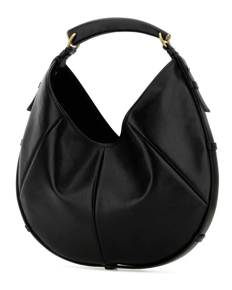Saint Laurent Women's Black Leather Medium Mombasa Shoulder Bag Neronero Borse A Mano Black