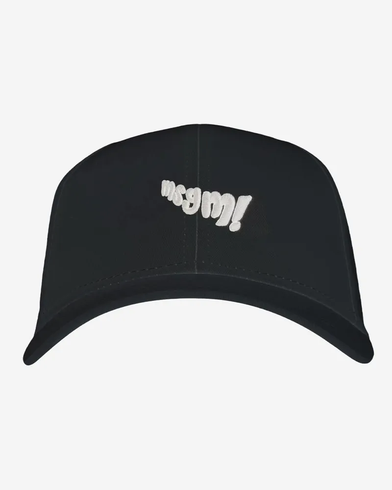 MSGM Boys' Baseball Cap Black Cotton Hat Black