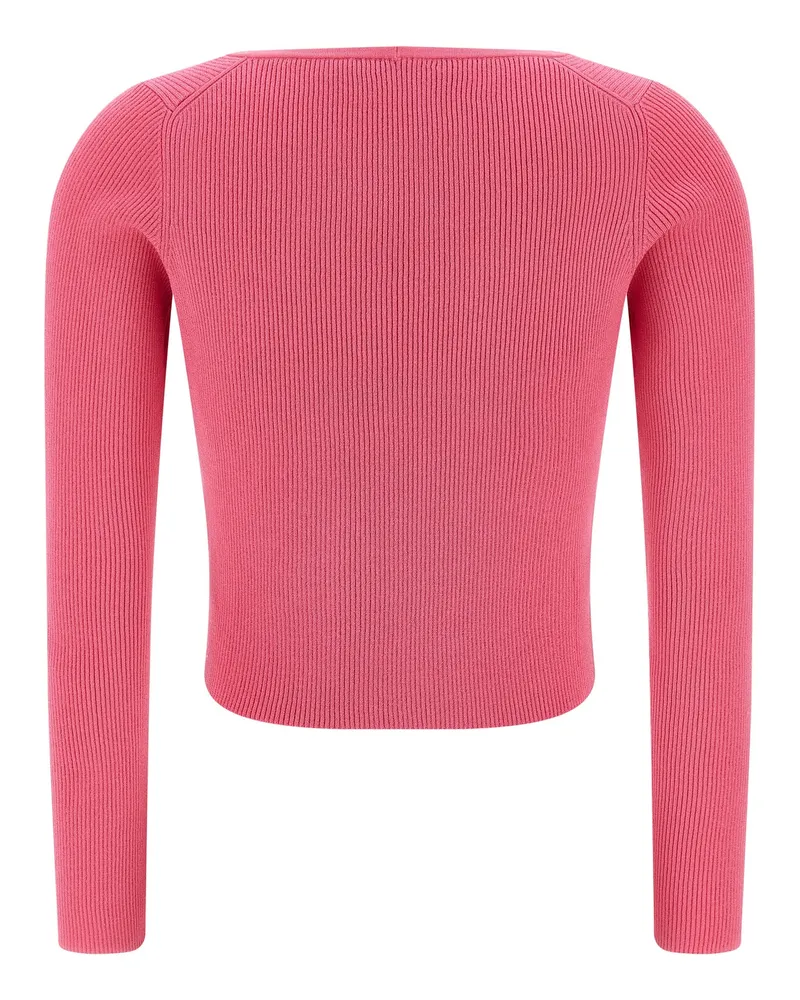 Versace Women's Fuchsia Viscose Cardigan Clothing Pink