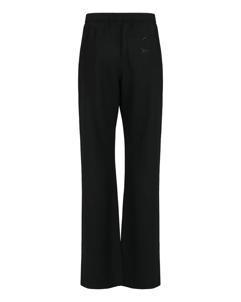 Celine Men's Wool Trousers With High Waist Black Black