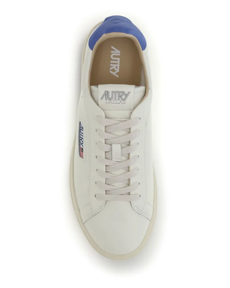 AUTRY Men's Sneakers Dallas Low Calf Leather Lapis Blue Trainers White