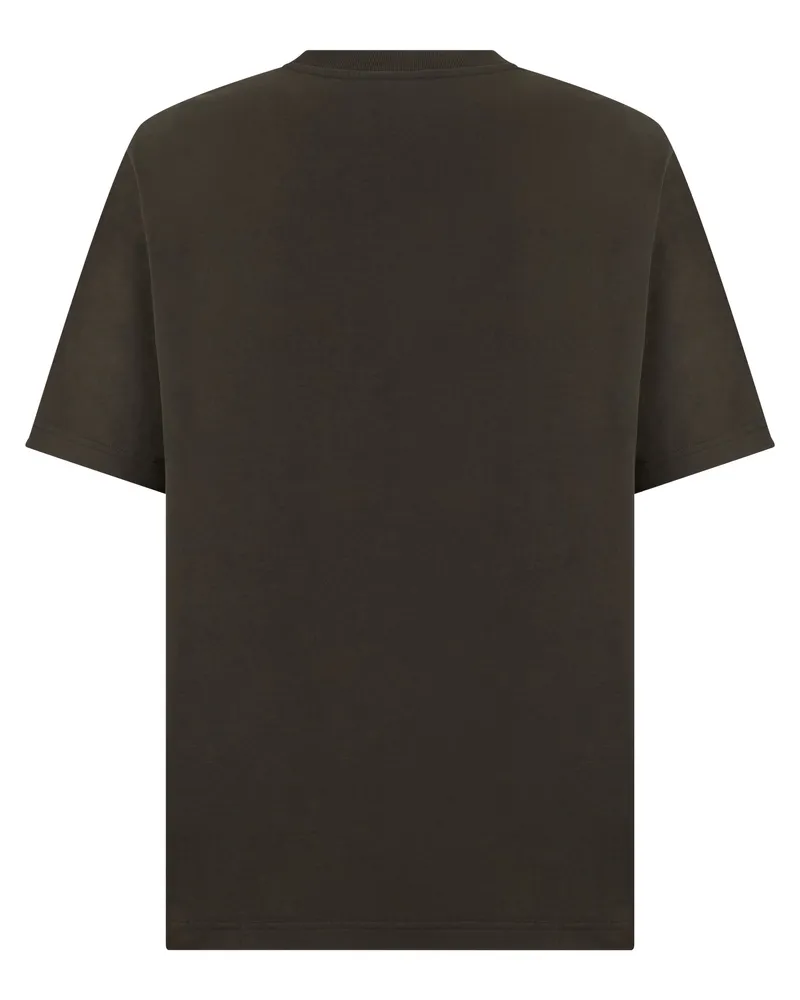 Kitsuné Men T-Shirt With Logo Cotton Brown T-Shirts And Polos Brown