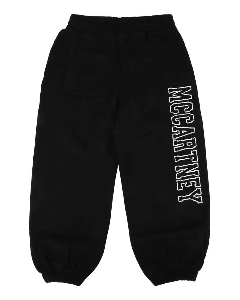 Stella McCartney Kids Boys' Joggers Nerolavato Cotton Pantaloni Trousers Black