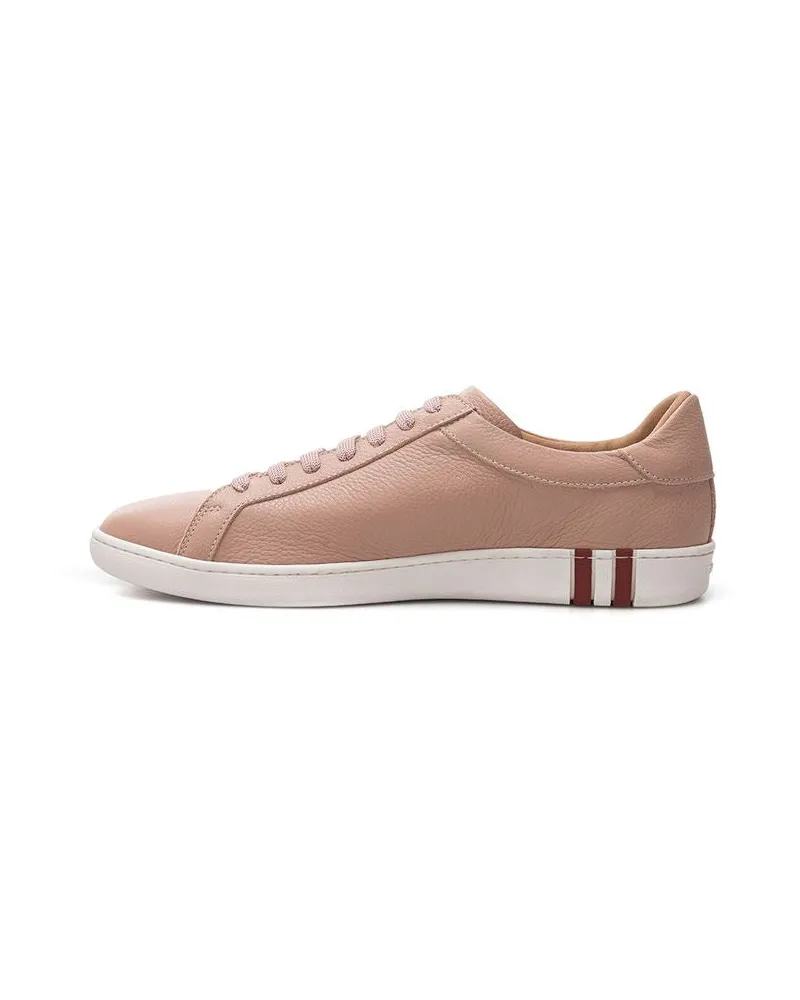 Bally Women's Pink Leather Low Top Sneakers Pink