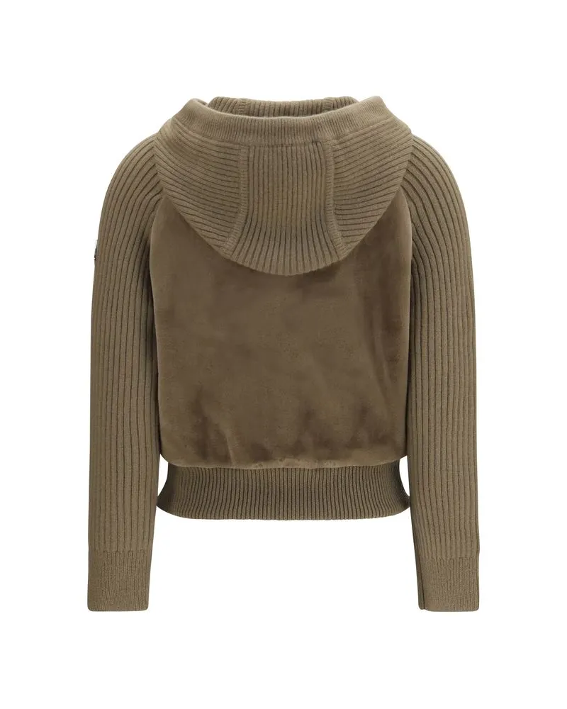 Moose Knuckles Merino Wool Hoodie — Brown Brown
