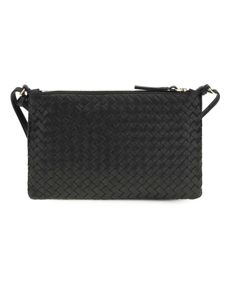 Bottega Veneta Women's Shoulder Bag Intrecciato Black Black-Brass Vibrato Calf Leather Black/brass Black