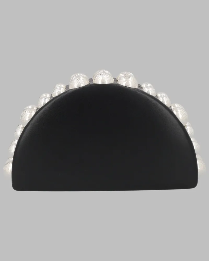 Cult Gaia Gili Leather Clutch — Black Black