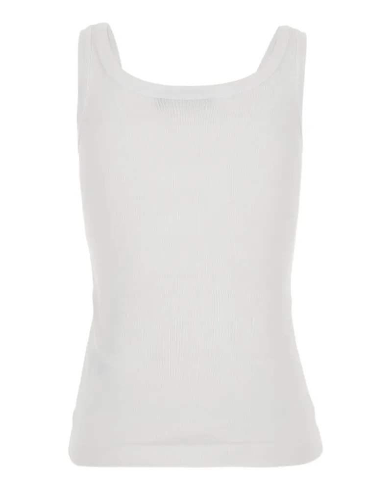 Dolce & Gabbana Logo Cotton Tank Top — White White