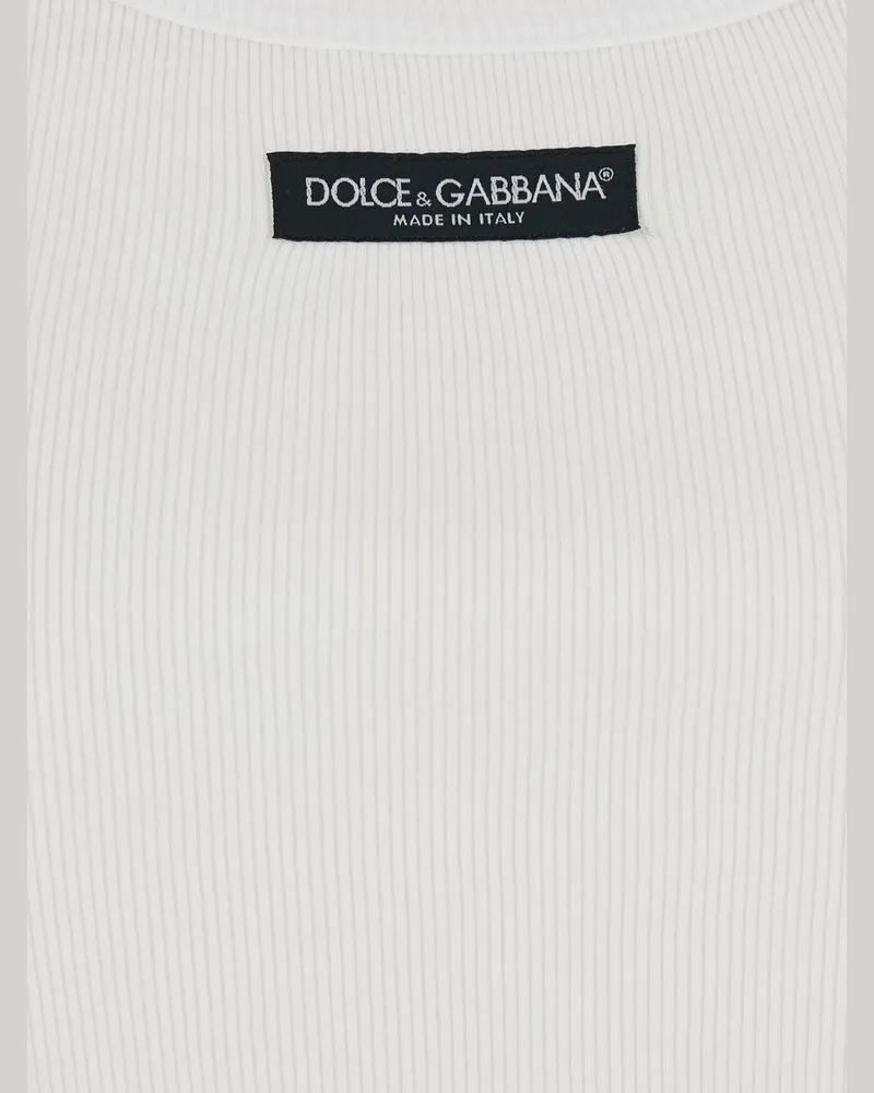 Dolce & Gabbana Logo Cotton Tank Top — White White