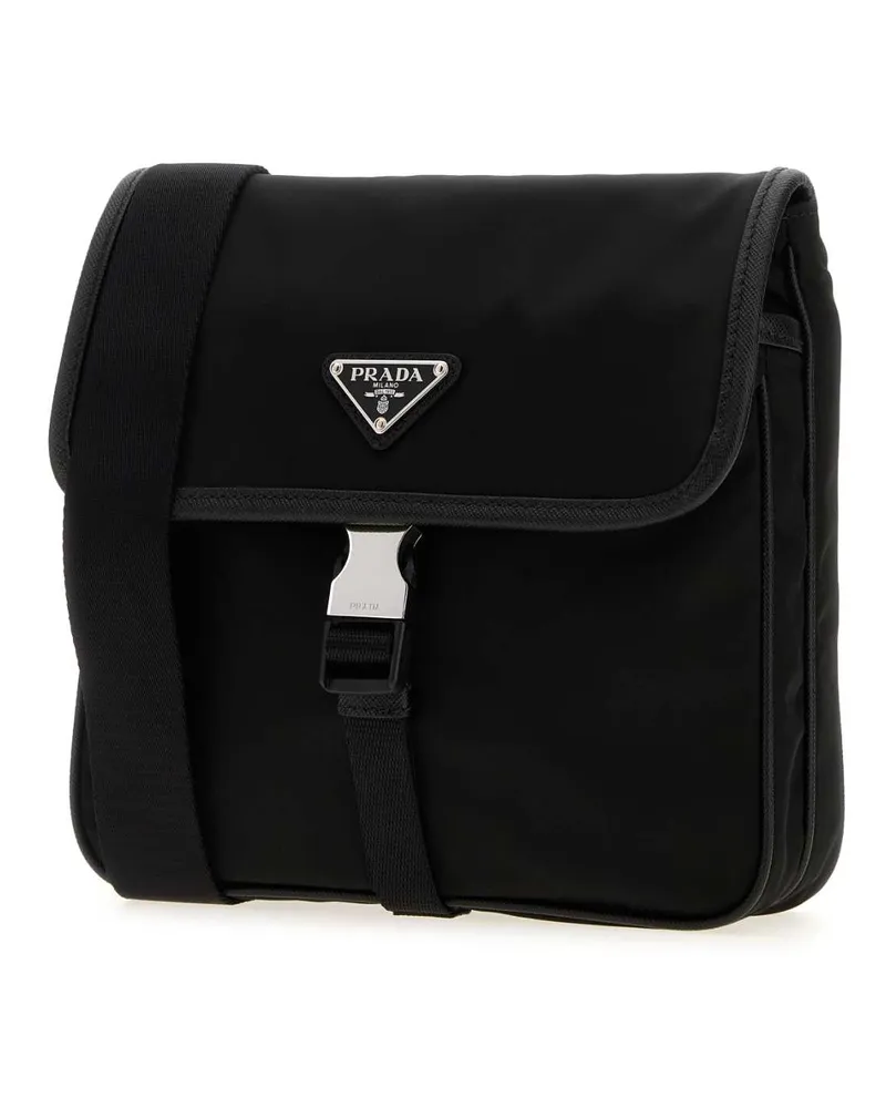 Prada Men's Black Re-Nylon Crossbody Bag Nero Recycledpolyamide-Calfleather Borse A Tracolla Black