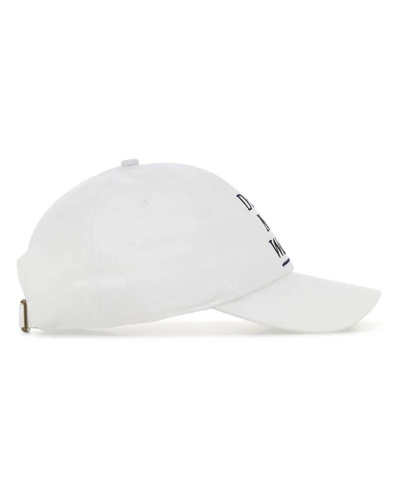 SPORTY & RICH Men's White Cotton Baseball Cap Whitelightnavy Exterior: Cappelli E Fasce Per Capelli Hat White