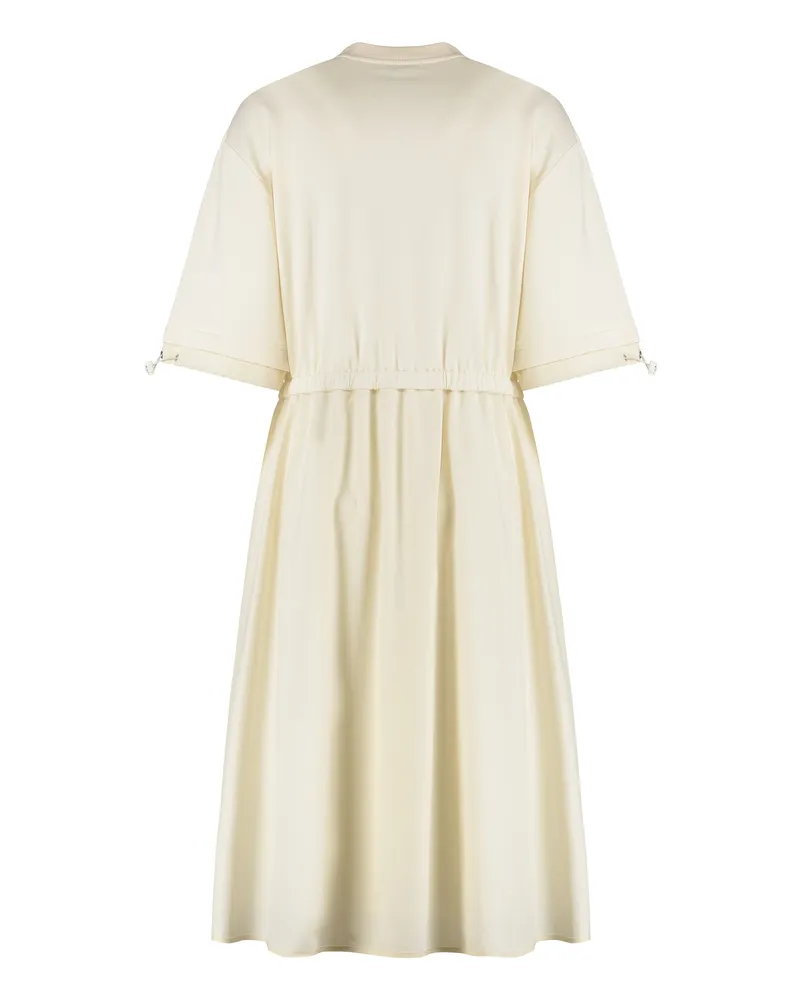 Moncler Women's Cream Cotton Dress Beige