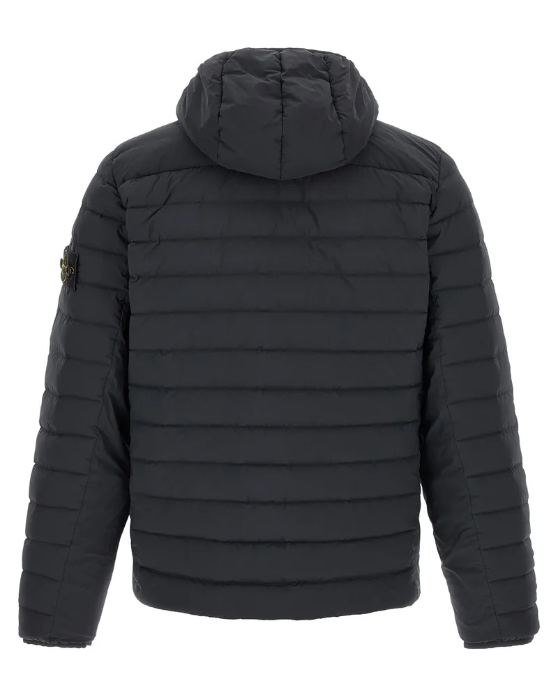 Stone Island Men Blue Polyamide Full-Length Jacket Clothing Black