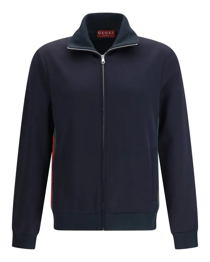 Gucci Men Jacket Technical Jersey Ink-Mix Polyester Ink/mix Navy