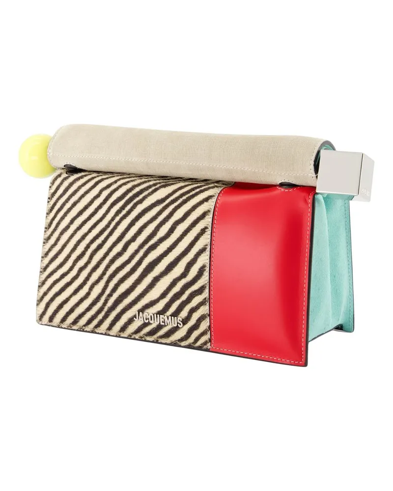 Jacquemus Women's La Pochette Rond Carre -  Leather Multicolor Cowhide Bags Handbags-Purses Multicolor