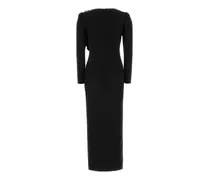 Women's Evening Dress Black Viscose Acetate Elastane