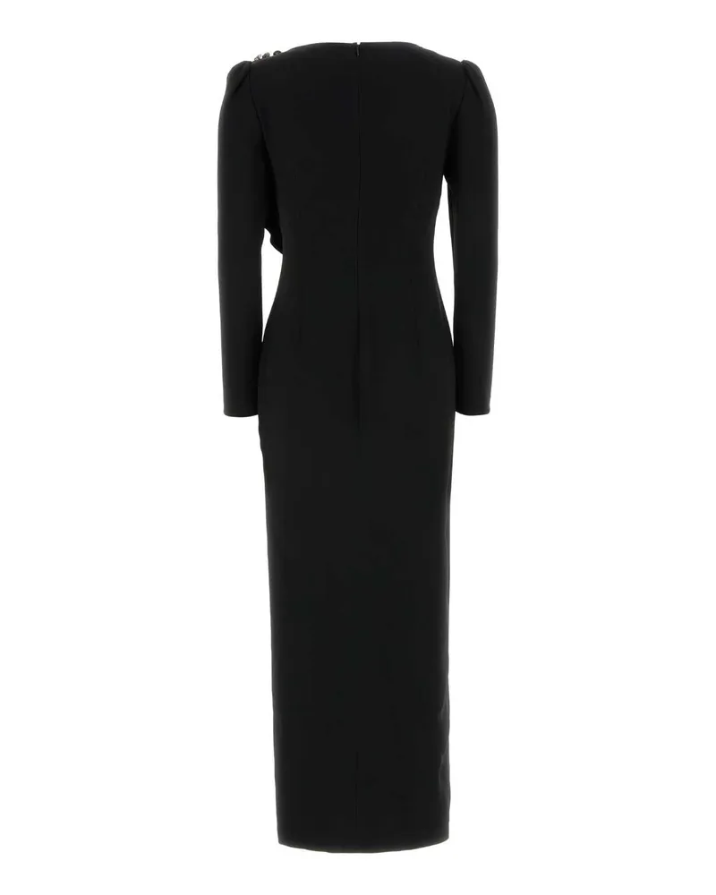 Alessandra Rich Women's Evening Dress Black Viscose Acetate Elastane Black
