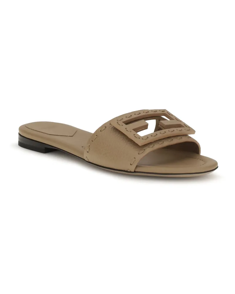 Fendi Women's Baguette Sandals Cammello Bag Calf Leather Bos Taurus Cammello