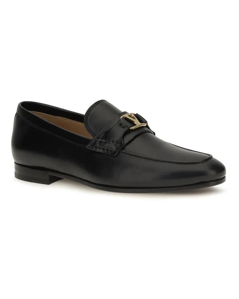 Valentino Garavani Women's Loafers Vlogo Signature Nappa Black Upper: Calf Leather Black