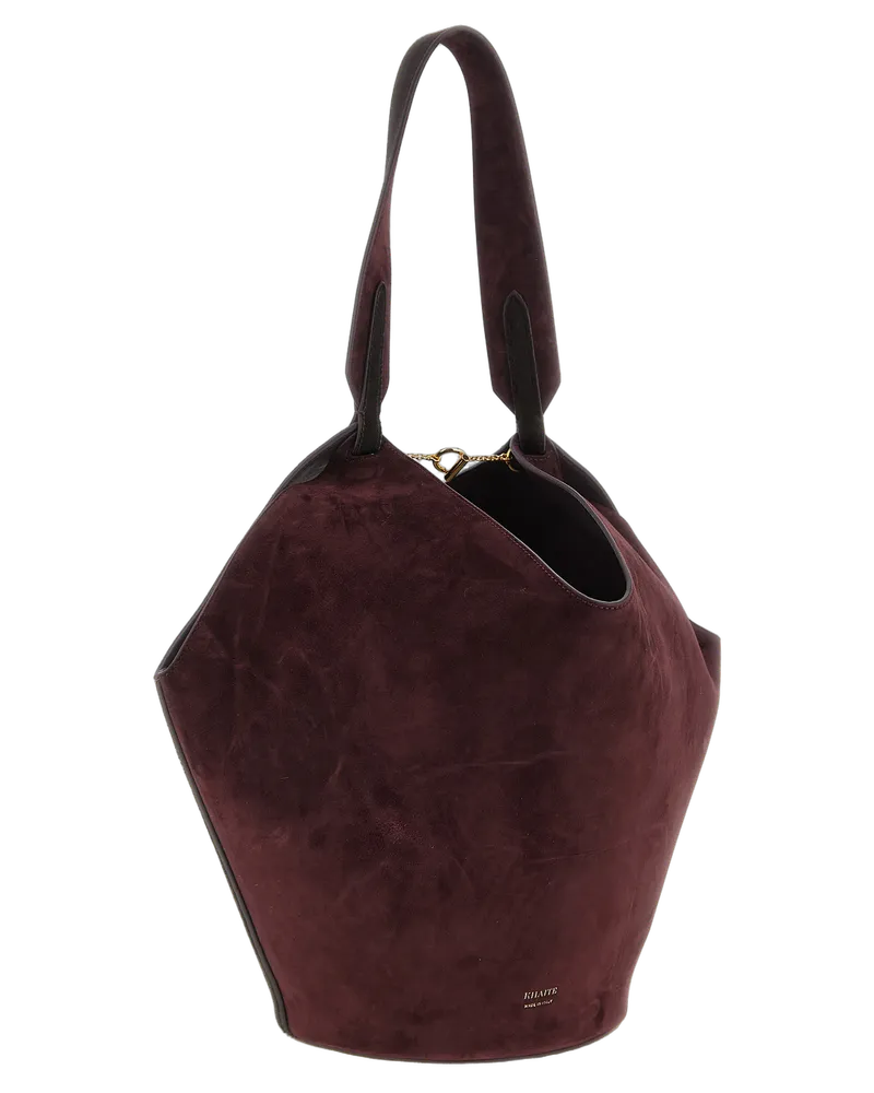 KHAITE Women's Bordeaux Calfskin Tote Bag Black