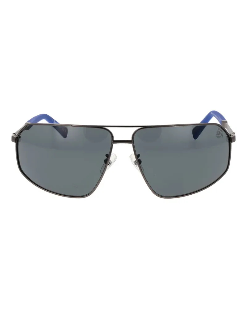 Timberland TI-1063351 Aviator Metal Sunglasses — Gray Gray