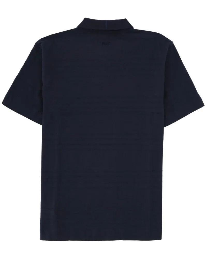 HUGO BOSS Logo-Embroidered Cotton Polo Shirt — Blue Blue