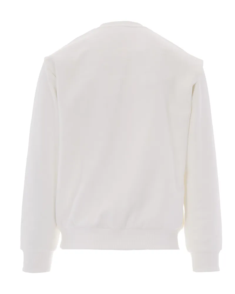 Lacoste Men's Cotton Fleece Sweatshirt Flour Sweatshirts Sweater White