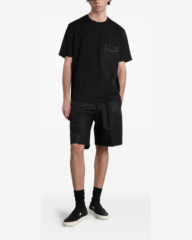 Low Brand Men's Shorts Black Cotton Black