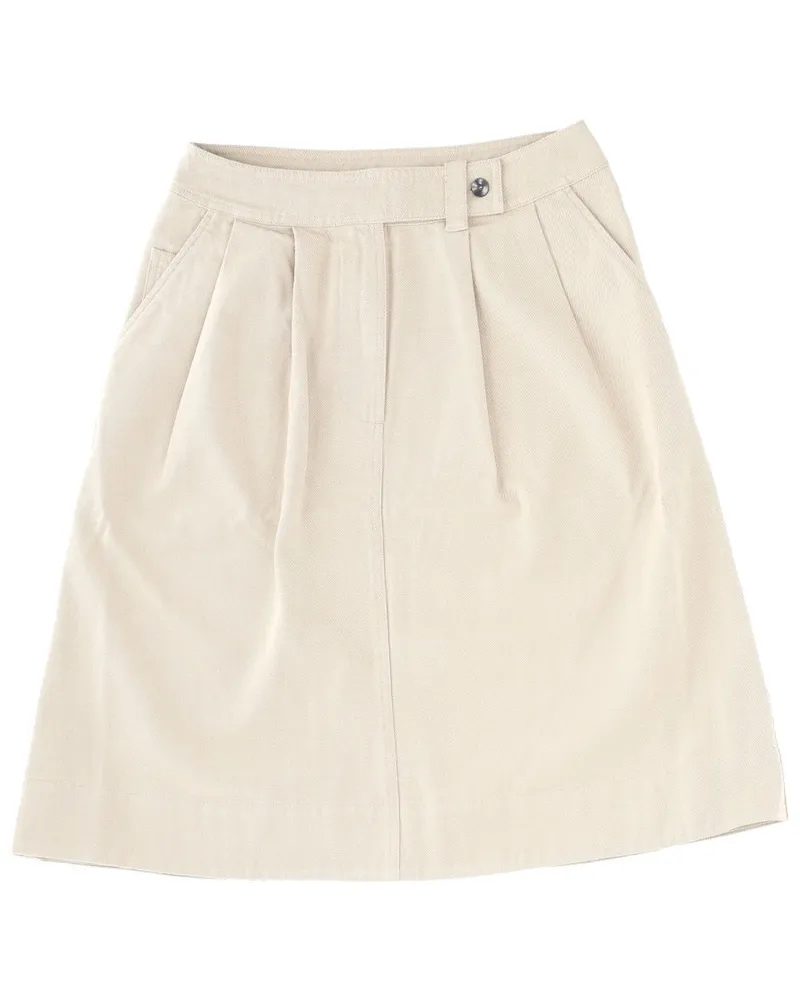 Margaret Howell Cotton-Wool Blend Midi Skirt — White White