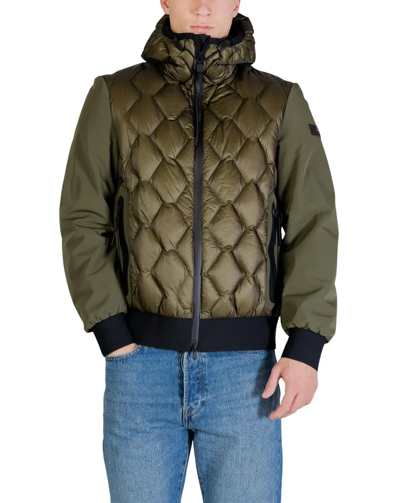 Peuterey Men's Bicolor Polyamide Coat Clothing Olive