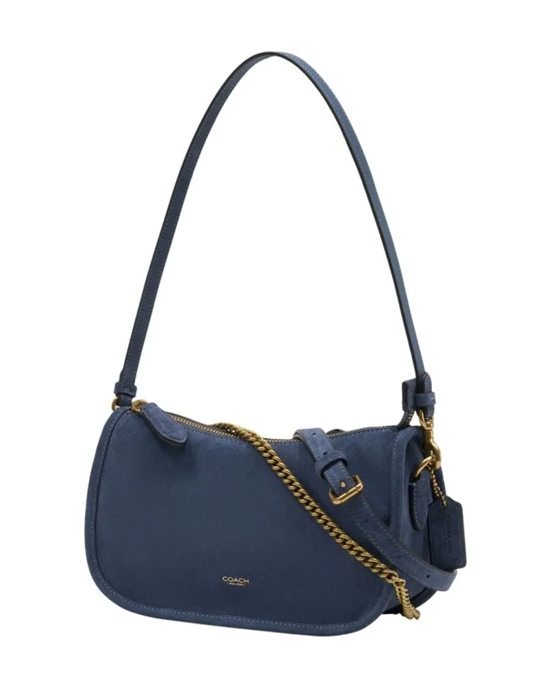 Coach Women's Waverly Crossbody -  Leather Blue Calfskin Bags Crossbodies Blue