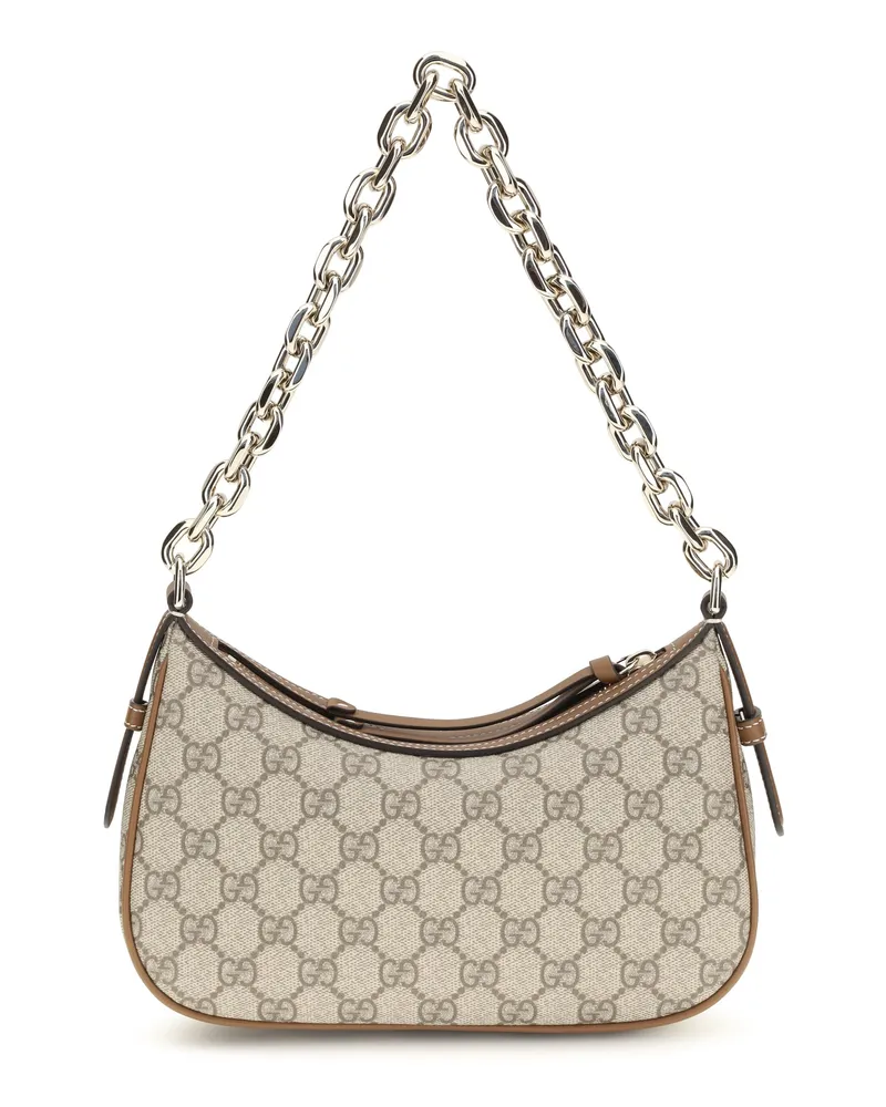 Gucci Women's Shoulder Bag Gg Emblem Ebony-Sundial Fabric Handbags Ebony/sundial Hand Beige