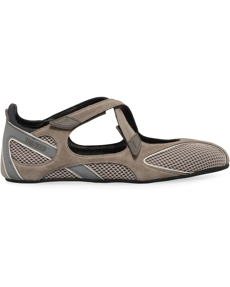 ATTICO Women's Ballerina Flats Floor 01 Grey Polyurethane Shoes Gray